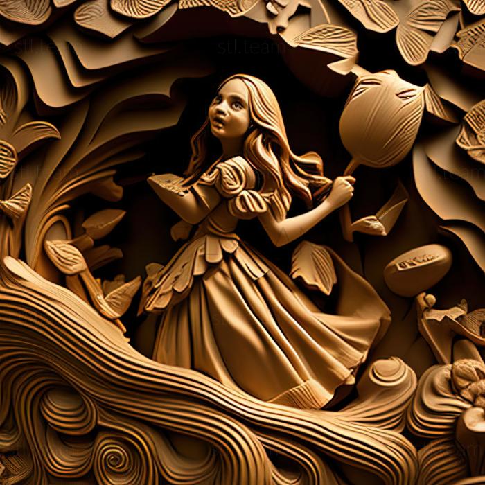 3D model Alices Adventures in Wonderland Lewis Carroll 1865RELIE (STL)